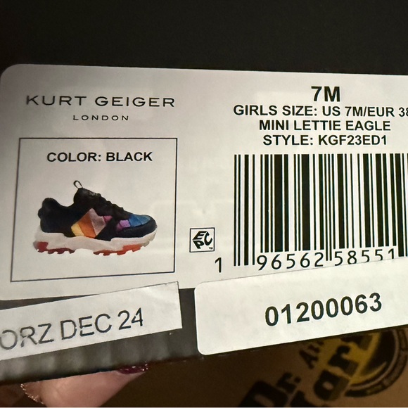 Kurt Geiger Mini Lettie Eagle Rainbow Sneakers | Size 7M - Picture 6 of 6